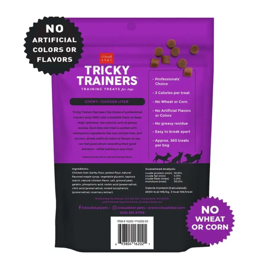 Cloud Star Chewy Tricky Trainers Liver Flavor Dog Treats