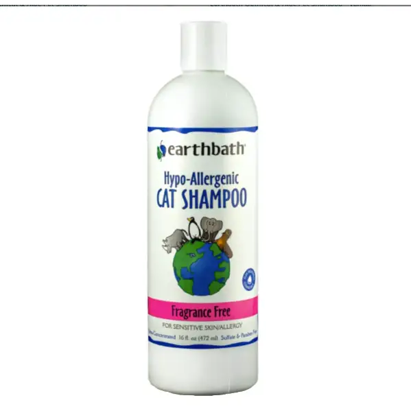 Earthbath Hypo Allergenic Fragrance Free Cat Shampoo, 16 fl. oz.