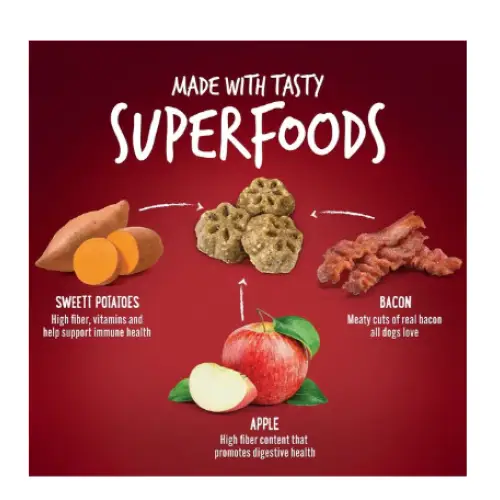 Fruitables Skinny Minis Apple Bacon Flavor Soft & Chewy Dog