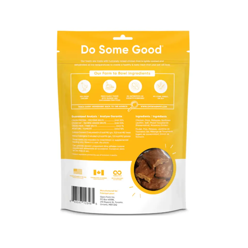 Open Farm Dehydrated Grain Free Chicken Dog Treats 4.5oz
