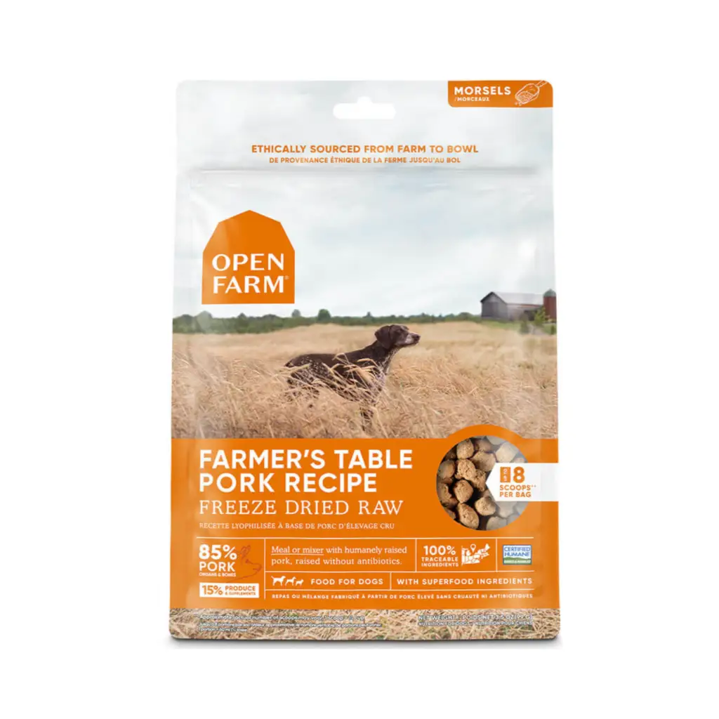 Open Farm Farmers Table Pork Freeze Dried Raw Dog Food 3.5 oz