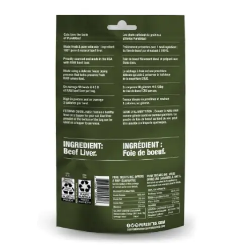 PureBites Beef Liver Freeze-Dried Raw Cat Treats 1.55-oz bag