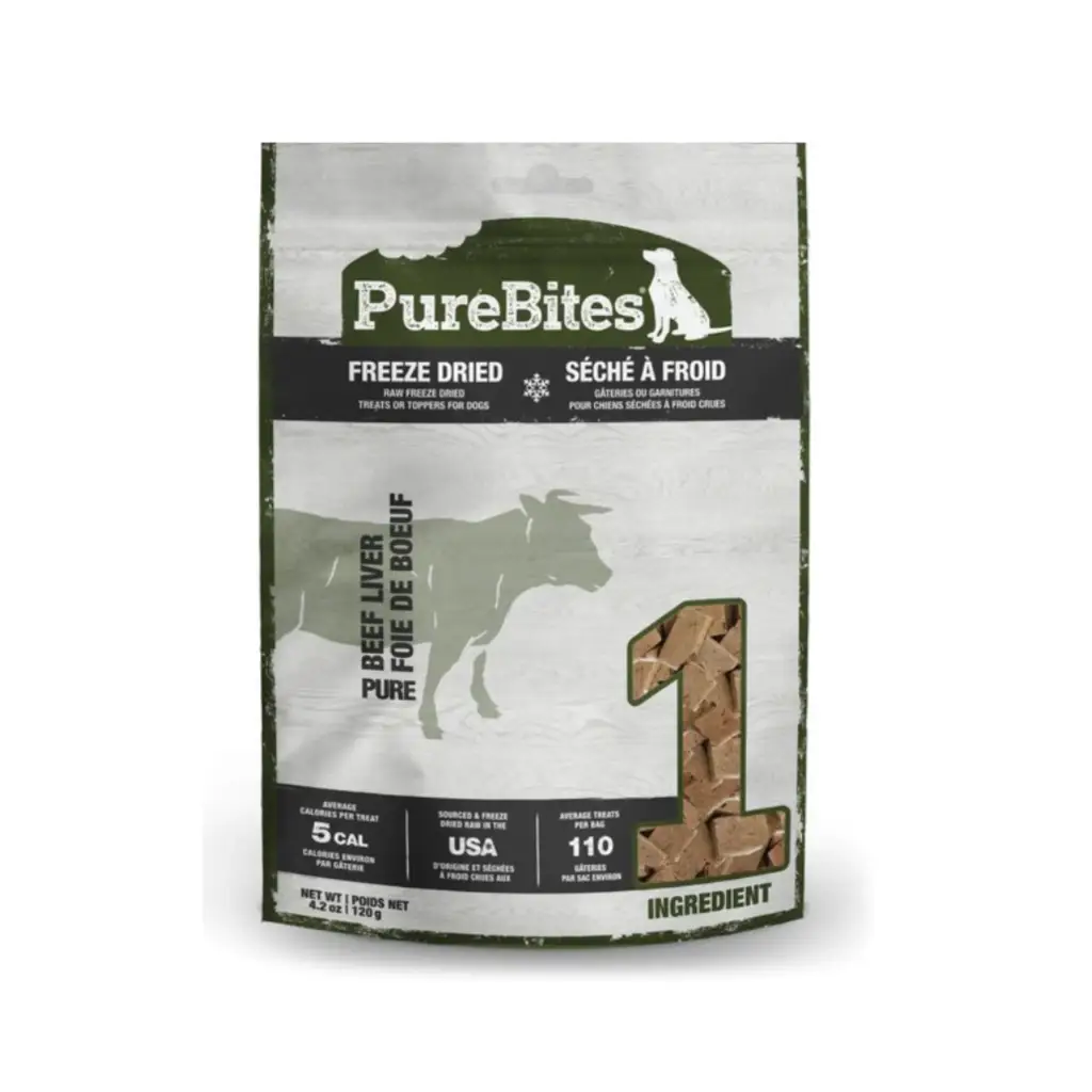 PureBites Freeze Dried Dog Treats variety 5 pack 4.2-oz bag