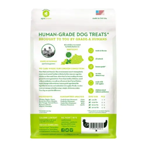 Spot Farms Chicken Apple Sausage Recipe Dog Treats 12.5-oz