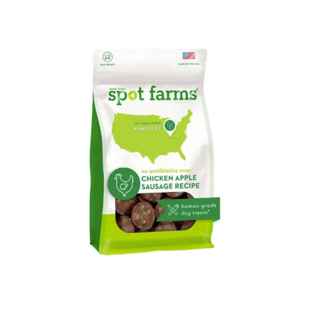 Spot Farms Chicken Apple Sausage Recipe Dog Treats, 12.5-oz bag