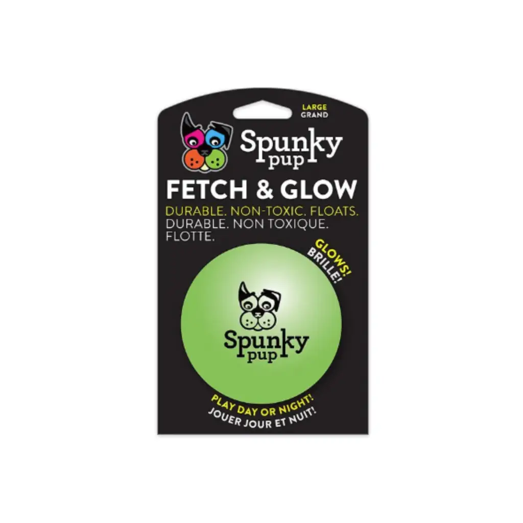 Spunky Pup Fetch & Glow Ball Dog Toy