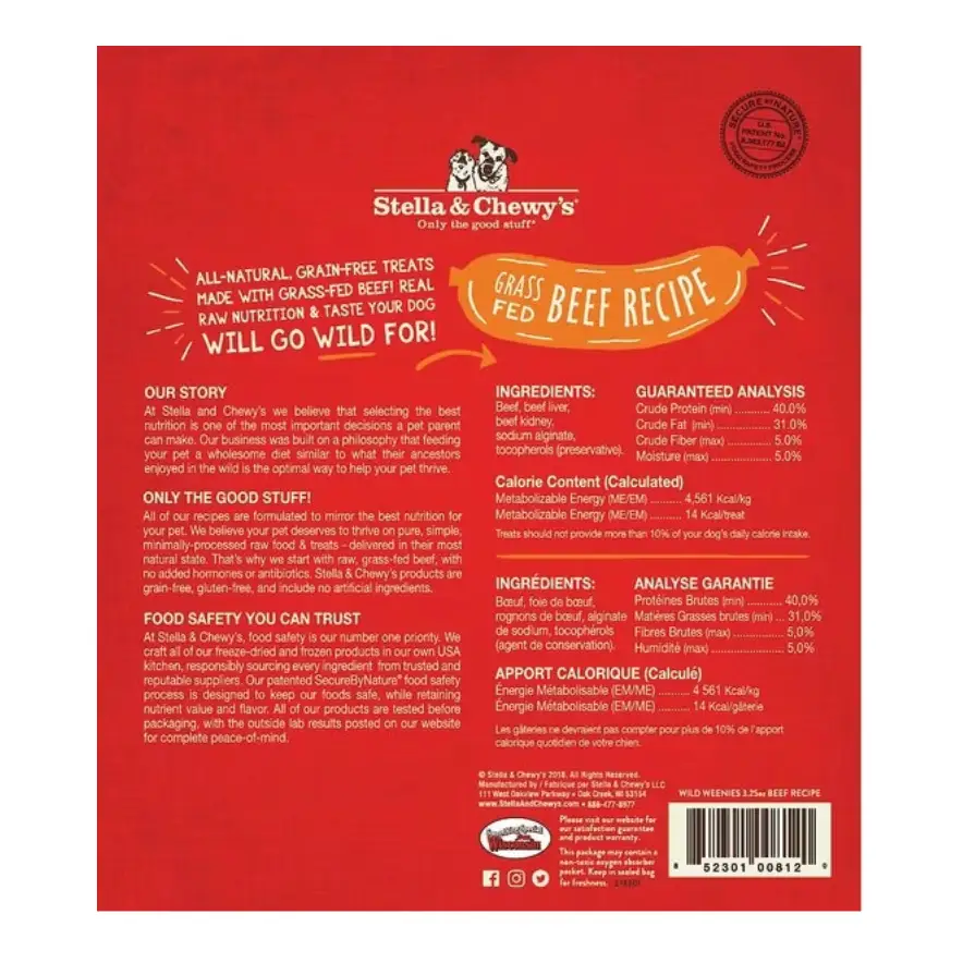 Stella & Chewy’s Beef Wild Weenies Freeze-Dried Raw Dog