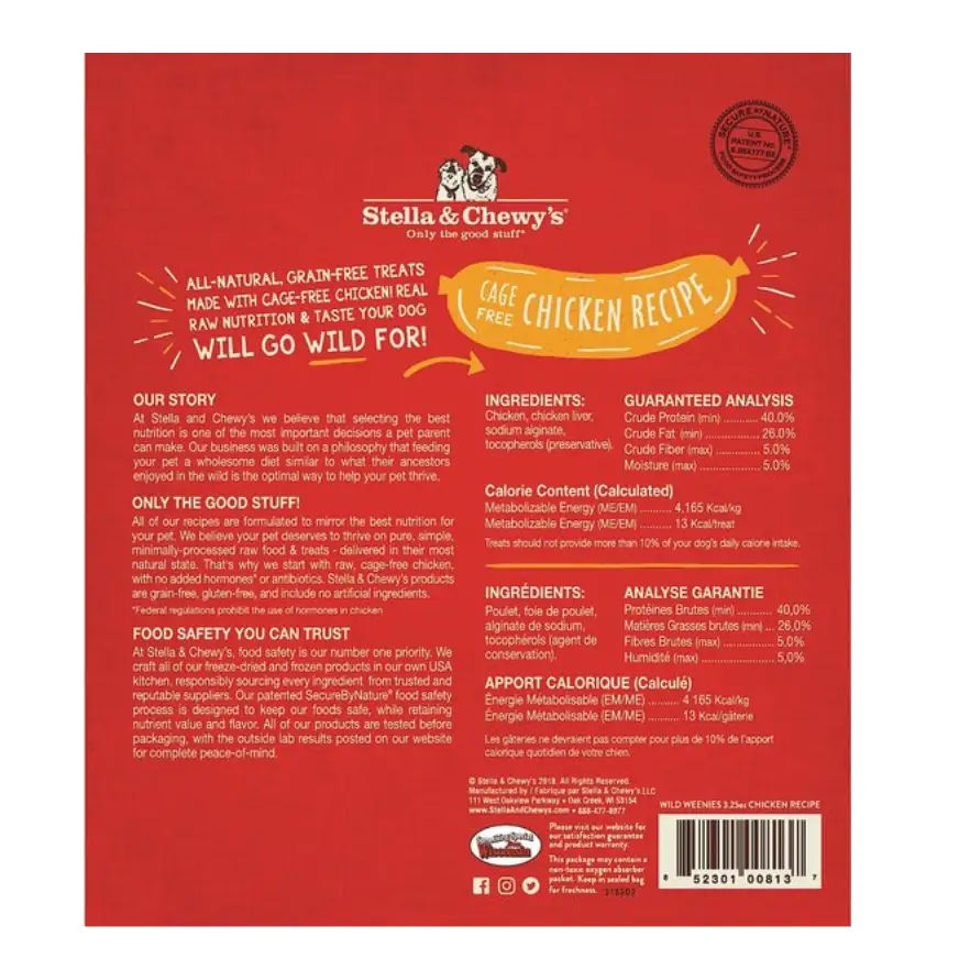 Stella & Chewy’s Chicken Wild Weenies Freeze-Dried Raw Dog