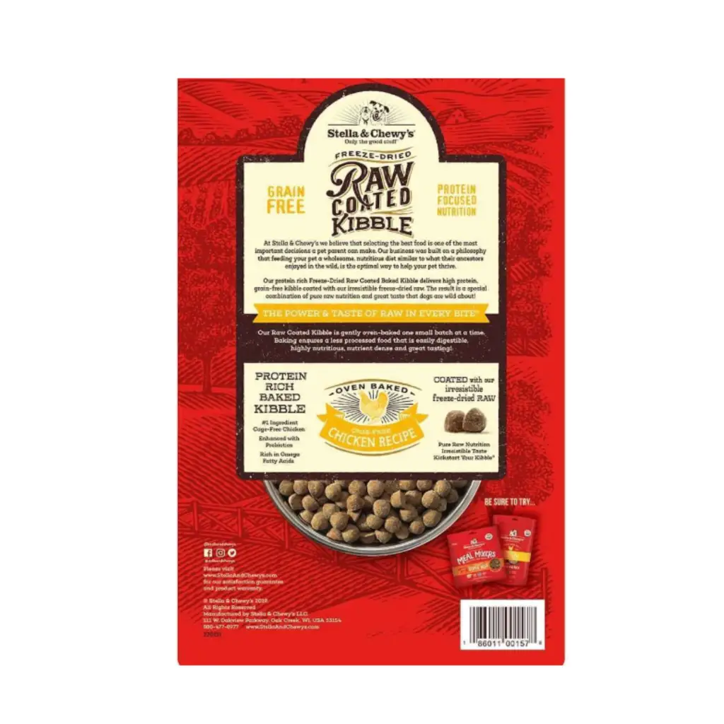 STELLA & CHEWY’S RAW COATED DRY DOG FOOD 3.5 lb - CHICKEN -