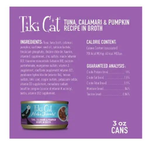Tiki Cat Aloha Friends Tuna Calamari & Pumpkin Wet Cat Food