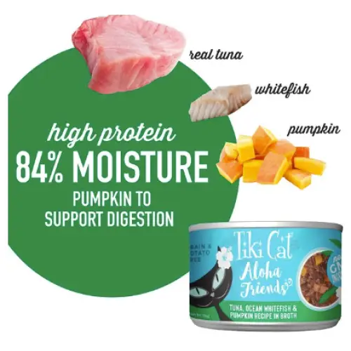 Tiki Cat Aloha Friends Tuna Ocean Whitefish & Pumpkin Wet