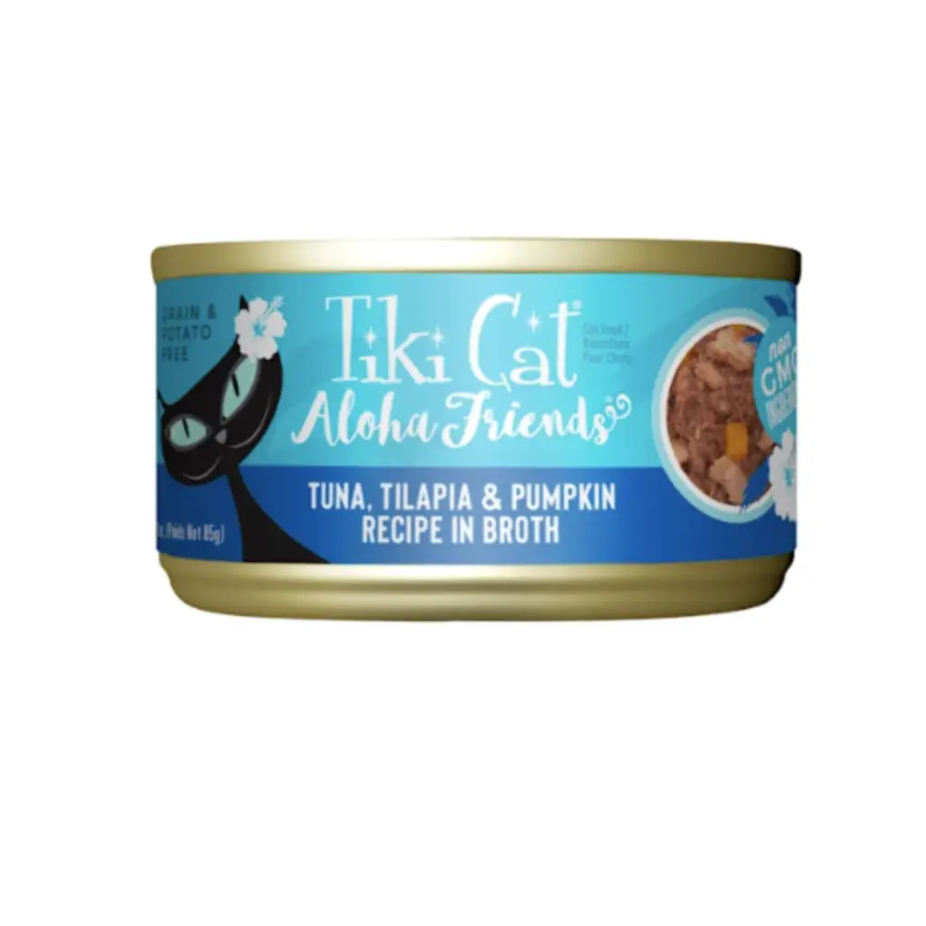 Tiki Cat Aloha Friends Tuna, Tilapia & Pumpkin Wet Cat Food, 3 oz.