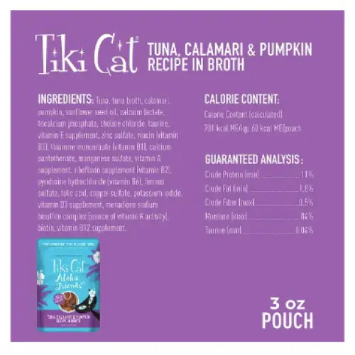 Tiki Cat Aloha Friends Tuna with Calamari & Pumpkin