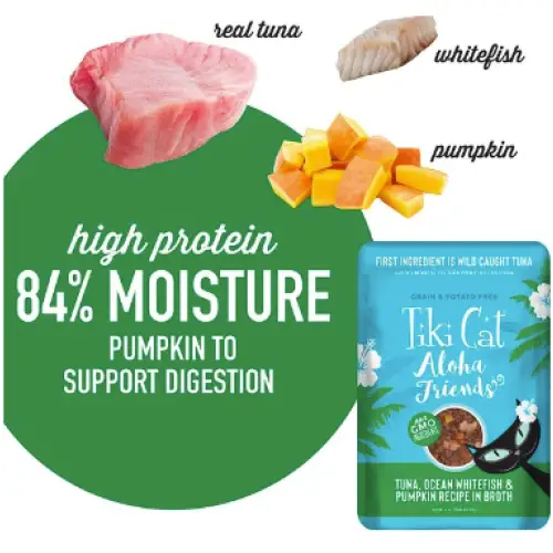 Tiki Cat Aloha Friends Tuna with Ocean Whitefish & Pumpkin