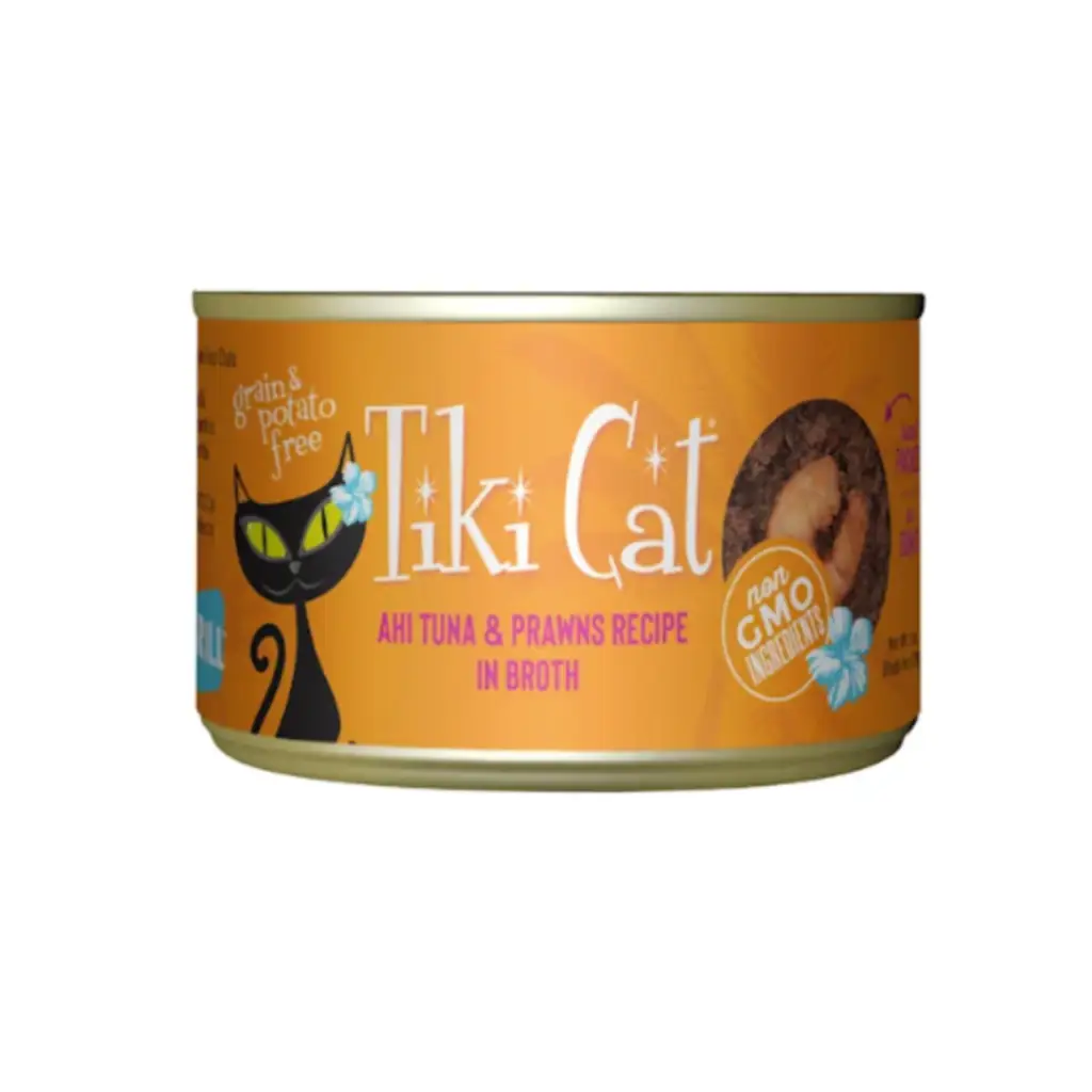 Tiki Cat Manana Grill Ahi Tuna Prawns Wet Cat Food 2.8oz, 6-oz