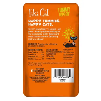 Tiki Cat Tummy Topper Pumpkin Puree Wheatgrass Grain-Free