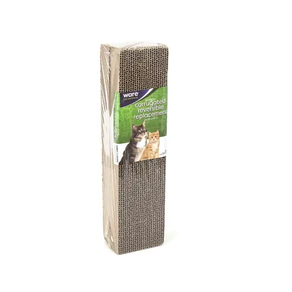 Ware Single Corrugated Reversible Replacement Cat Scratchers w/ Catnip, 2-Pack