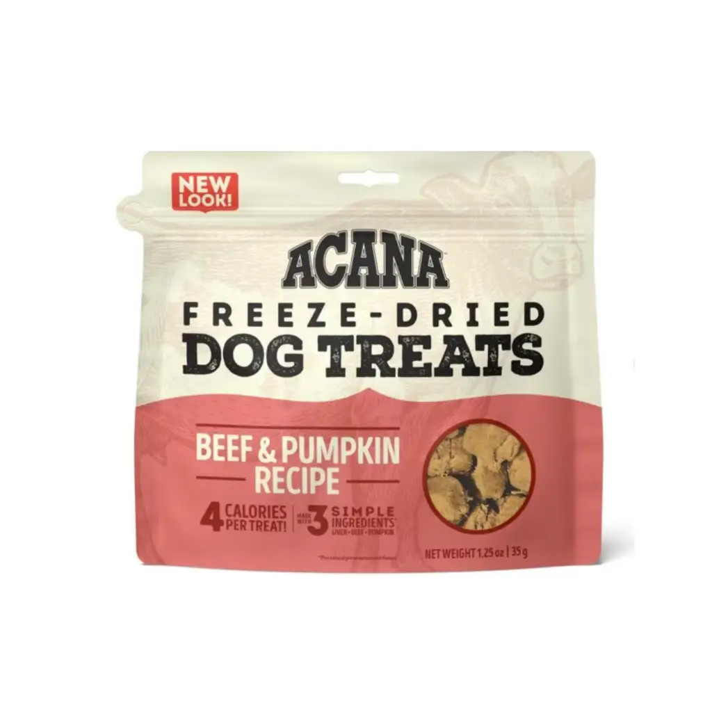 ACANA Singles Beef & Pumpkin Formula Grain-Free Freeze-Dried Dog Treats 1.25-oz bag