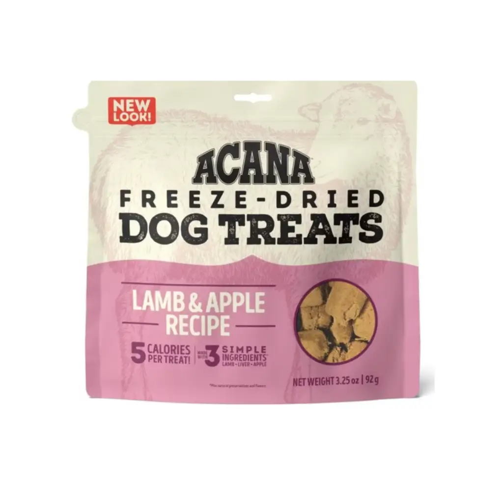 ACANA Singles Lamb & Apple Formula Grain-Free Freeze-Dried Dog Treats 3.25 oz bag