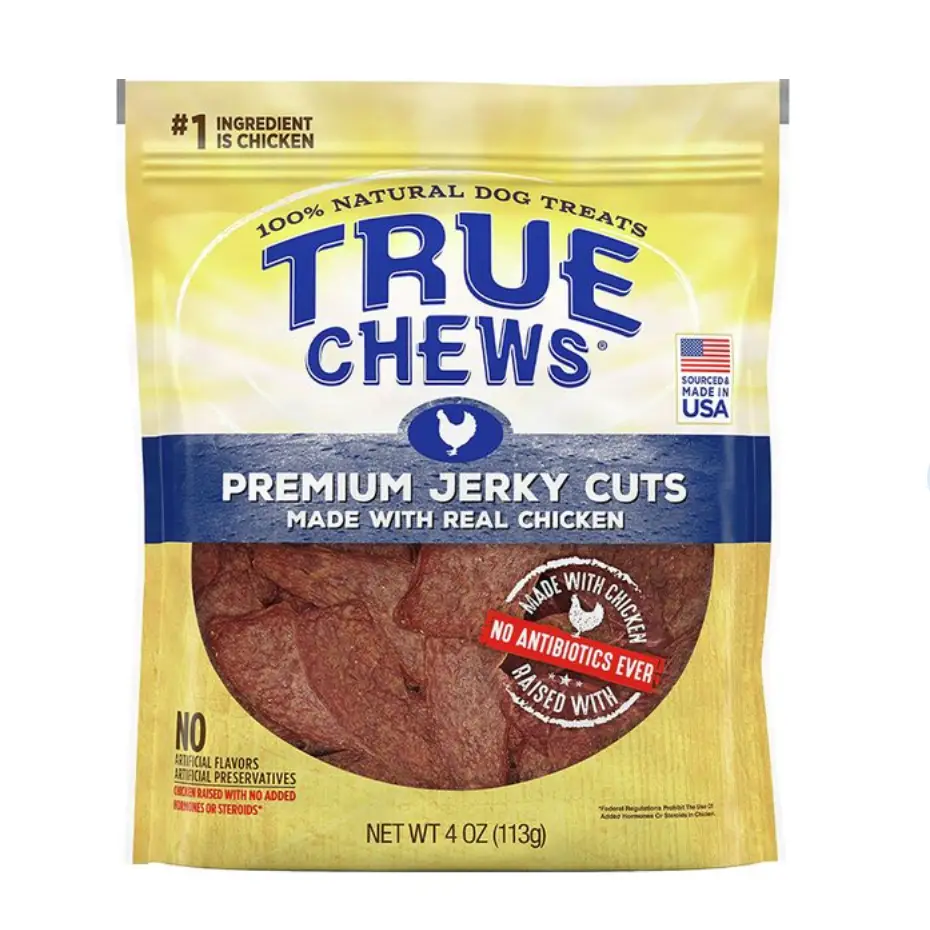 Blue Buffalo True Chews Premium Jerky Cuts Natural Chicken Dog Treats, 4-oz