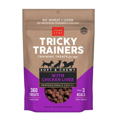 Cloud Star Chewy Tricky Trainers Liver Flavor Dog Treats