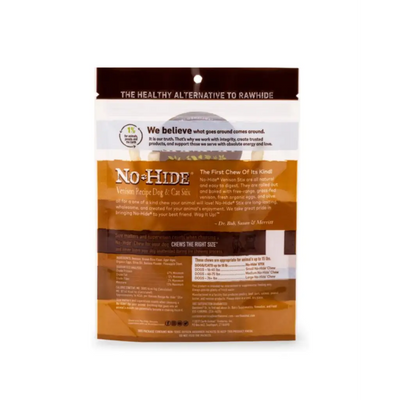 Earth Animal No-Hide Long Lasting Natural Rawhide Alternative Venison Recipe Stix Chew Dog & Cat Treat Sticks, 10 count