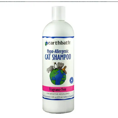 Earthbath Hypo Allergenic Fragrance Free Cat Shampoo, 16 fl. oz.
