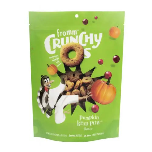 Fromm Crunchy Os Pumpkin Kran POW Dog Treats, 6-oz bag