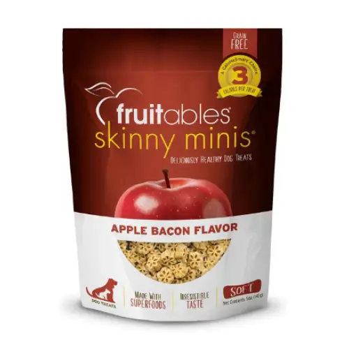 Fruitables Skinny Minis Apple Bacon Flavor Soft & Chewy Dog Treats 5-oz bag