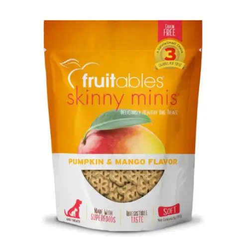 Fruitables Skinny Minis Pumpkin & Mango Flavor Soft & Chewy Dog Treats, 5-oz bag