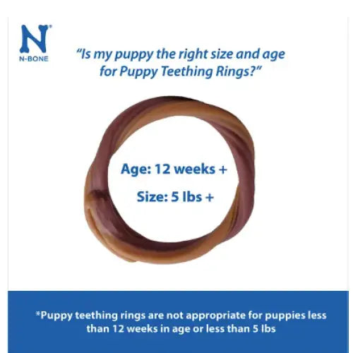 N-Bone Puppy Teething Ring Chicken Flavor Grain-Free Dog