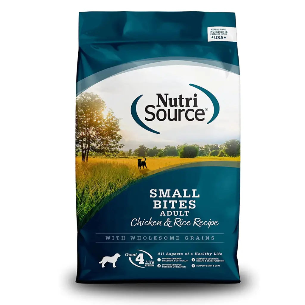 NutriSource Adult Chicken & Rice Small Bites Dog Food 5-lb bag