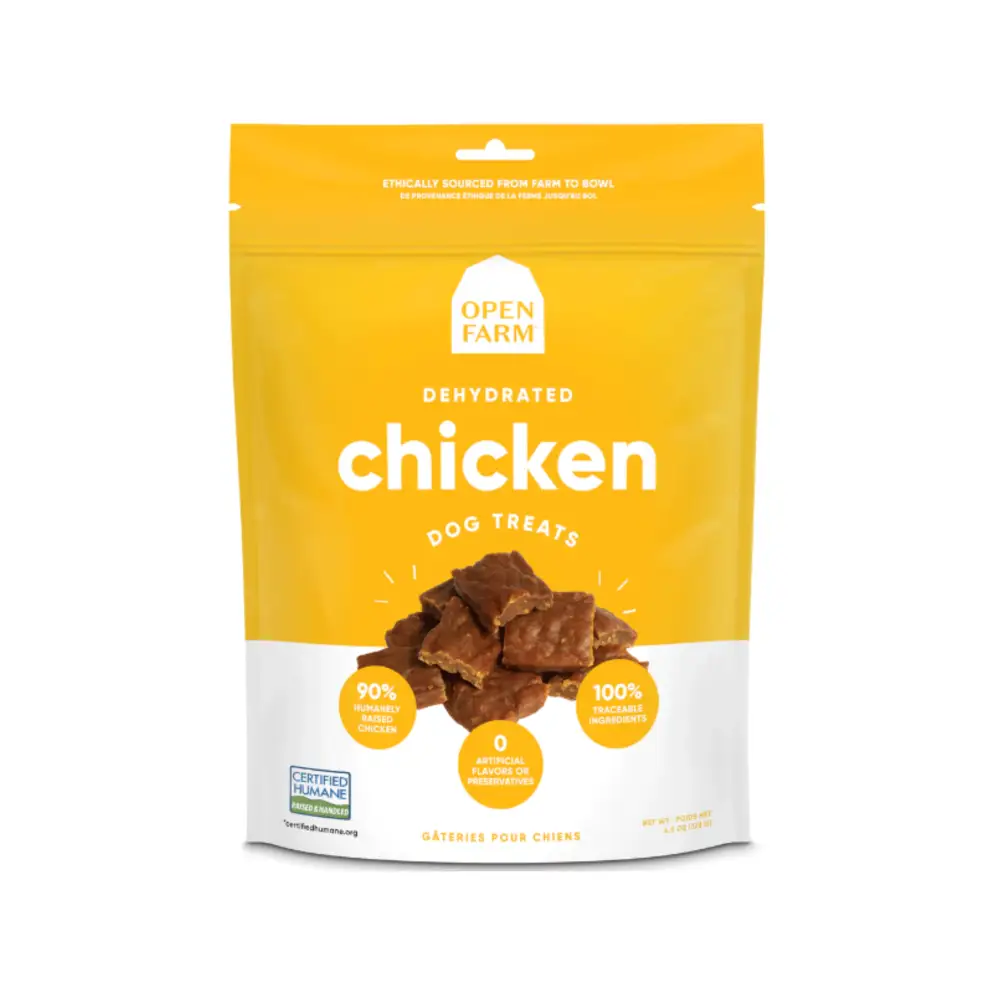 Open Farm Dehydrated Grain Free Chicken Dog Treats 4.5oz