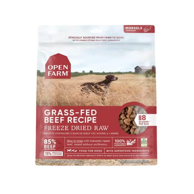 Open Farm Grain Free Grass Fed Beef Recipe Freeze Dried Raw Dog Food 3.5 oz
