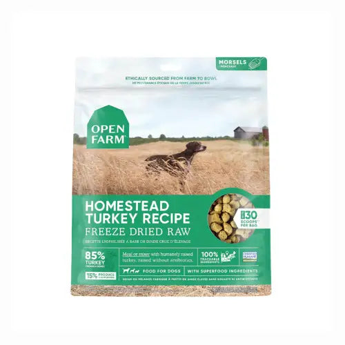 Open Farm Grain Free Homestead Turkey Recipe Freeze Dried Raw Dog Food 3.5 oz