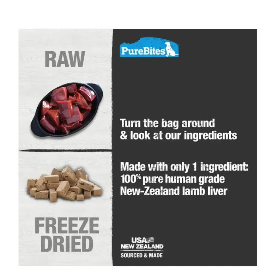 PureBites Lamb Freeze-Dried Raw Dog Treats 3.35-oz - Dog