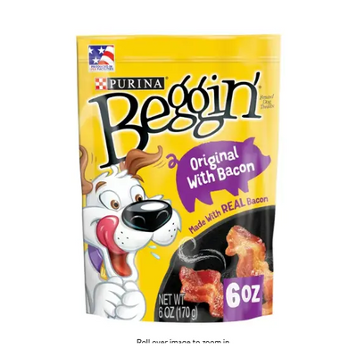 Purina Beggin' Strips Original With Bacon Dog Treats, 6-oz bag
