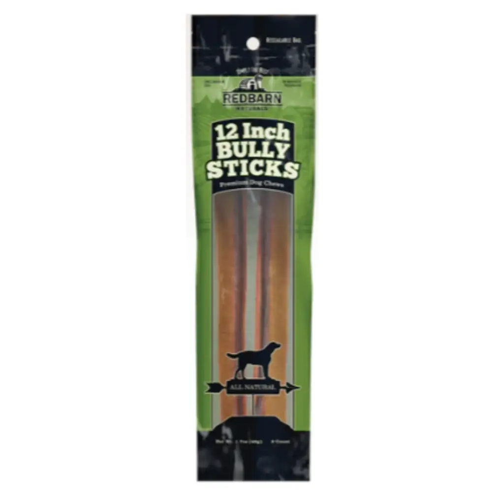 Redbarn Naturals Bully Sticks 12" Dog Treats, 2 count