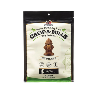 Redbarn Pet Products Chew-A-Bulls Hydrant Dog Treat Large, 6 pk