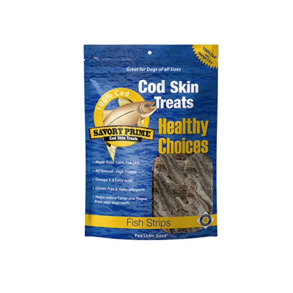 Savory Prime Cod Skin Fish Strips, 8-Ounce bag