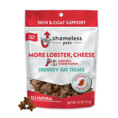 Shameless Pets More Lobster & Cheese Crunchy Cat Treats, 2.5-oz bag