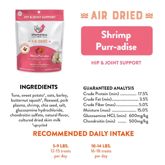 Shameless Pets Shrimp Purr-adise for Cats 2.5-oz bag - Cat