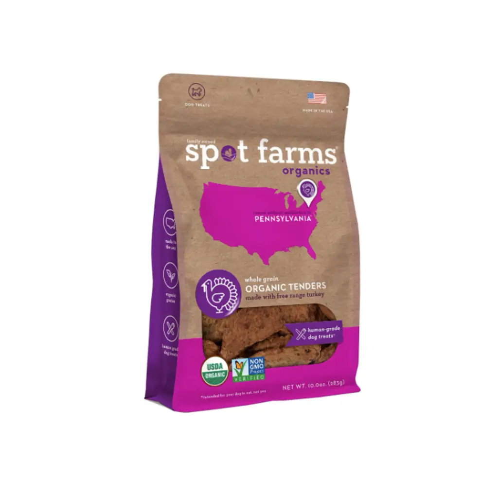 Spot Farms Organic Turkey Jerky Dog Treats, 10 oz