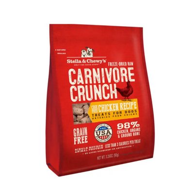 Stella & Chewy's Carnivore Crunch Cage-Free Chicken Recipe Freeze-Dried Raw Dog Treats 3.25 oz bag