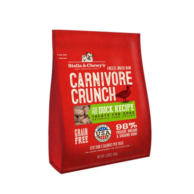 Stella & Chewy's Carnivore Crunch Cage-Free Duck Recipe Freeze-Dried Raw Dog Treats 3.25 oz bag