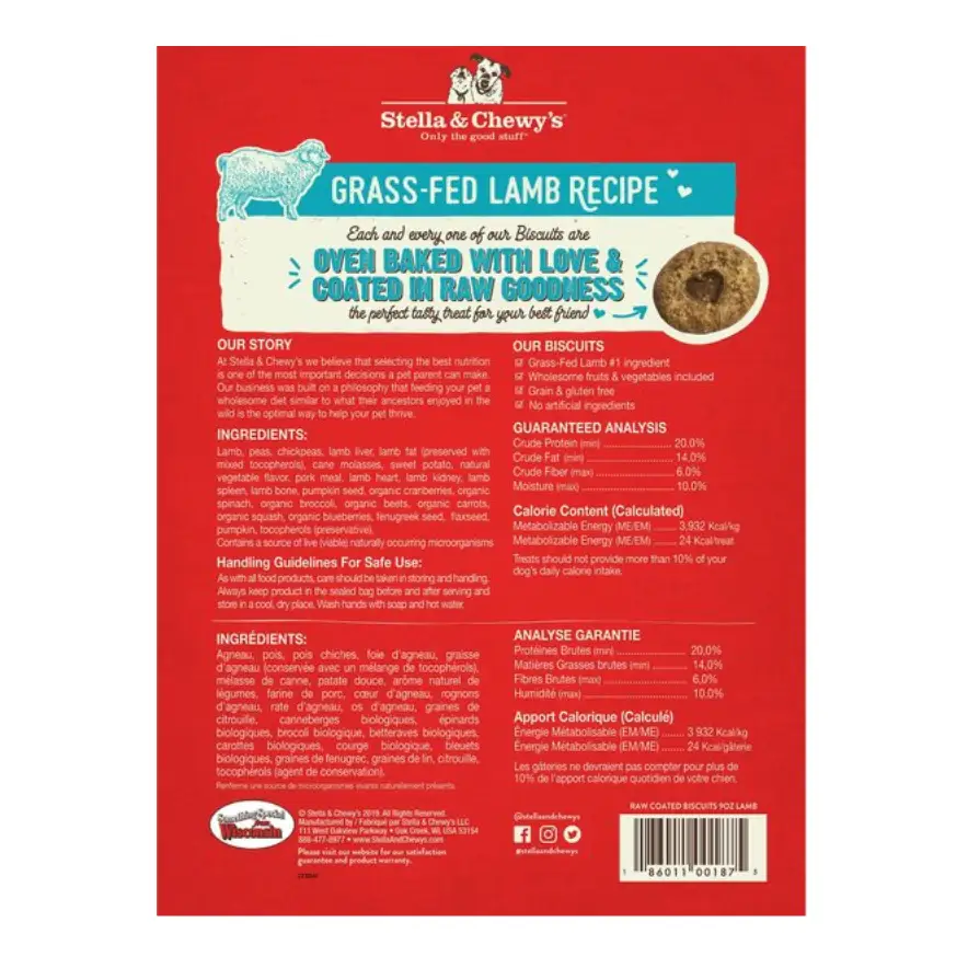 Stella & Chewy’s Raw Coated Biscuits Grass-Fed Lamb Recipe