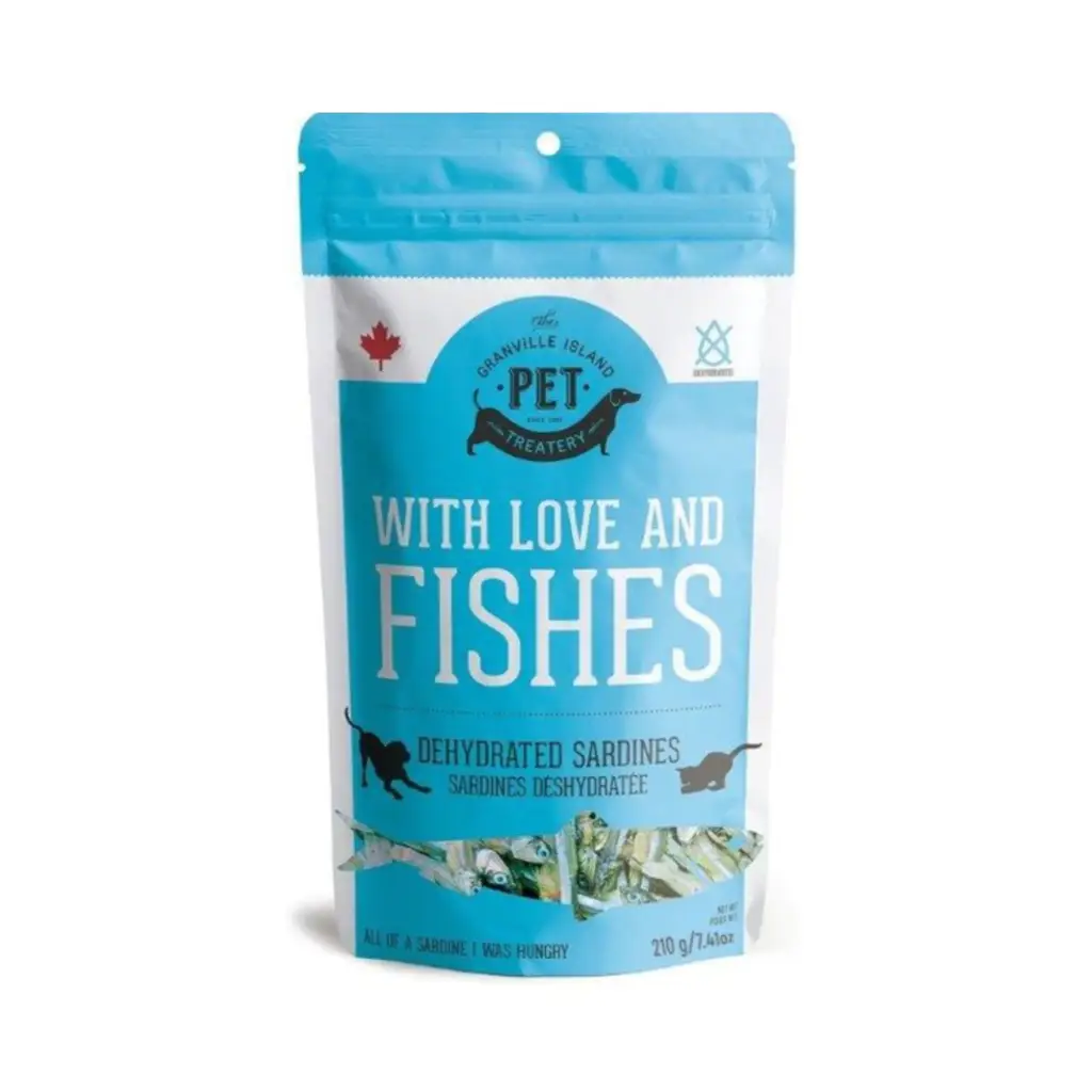 The Granville Island Pet Treatery 'With Love & Fishes Dehydrated Sardine Dog & Cat Treats, 7.41-oz bag