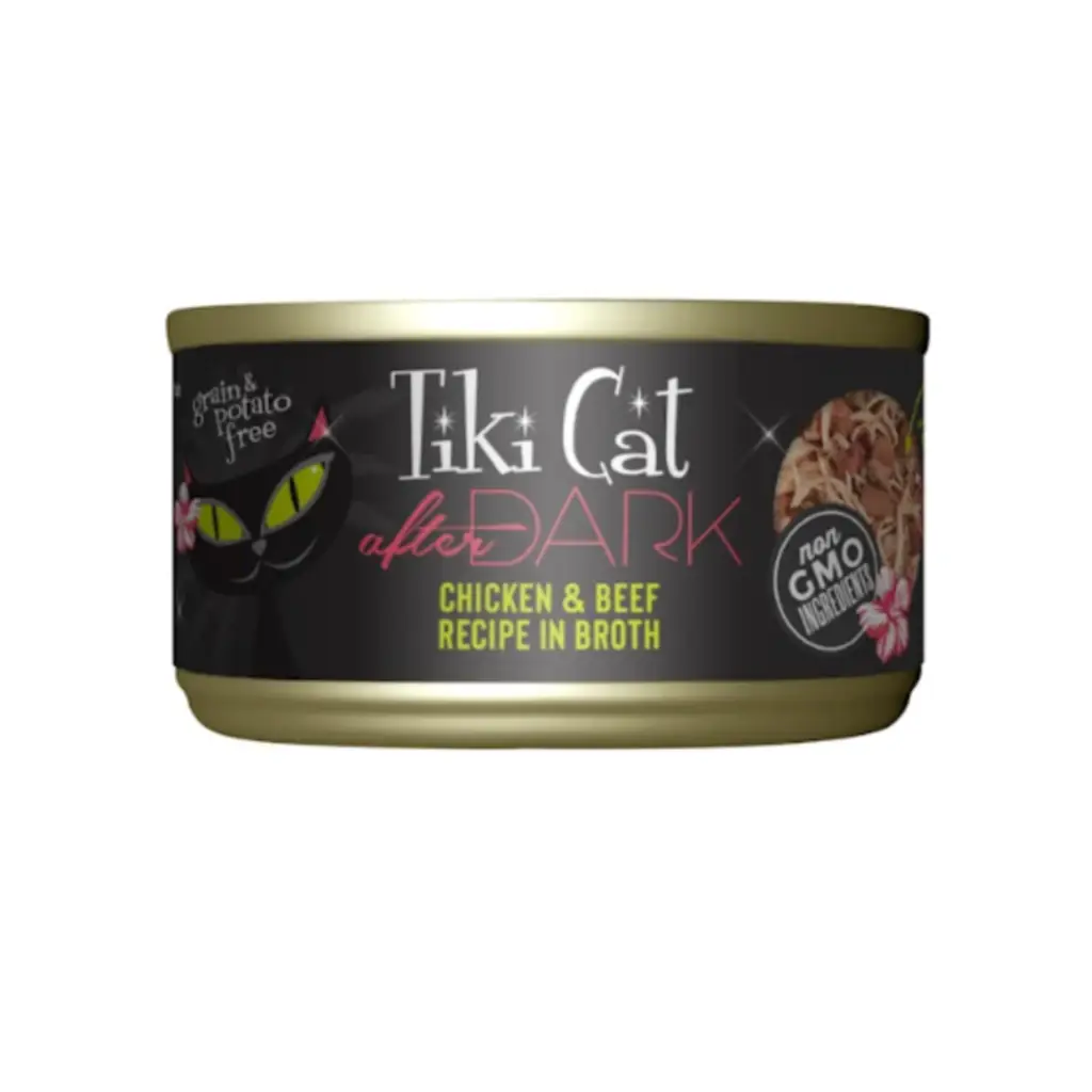 Tiki Cat After Dark Chicken & Beef Wet Cat Food, 2.8 oz.