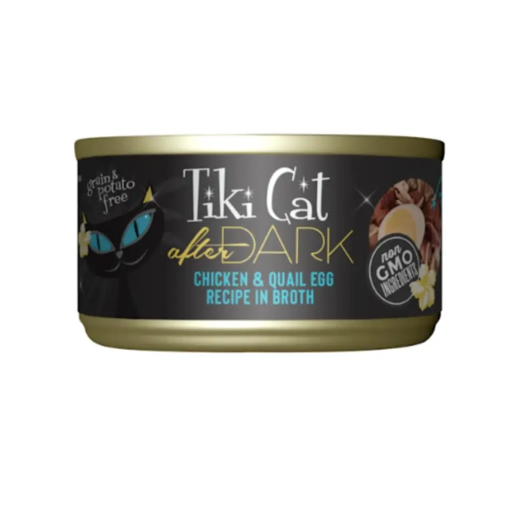 Tiki Cat After Dark Chicken & Quail Wet Cat Food, 2.8 oz.