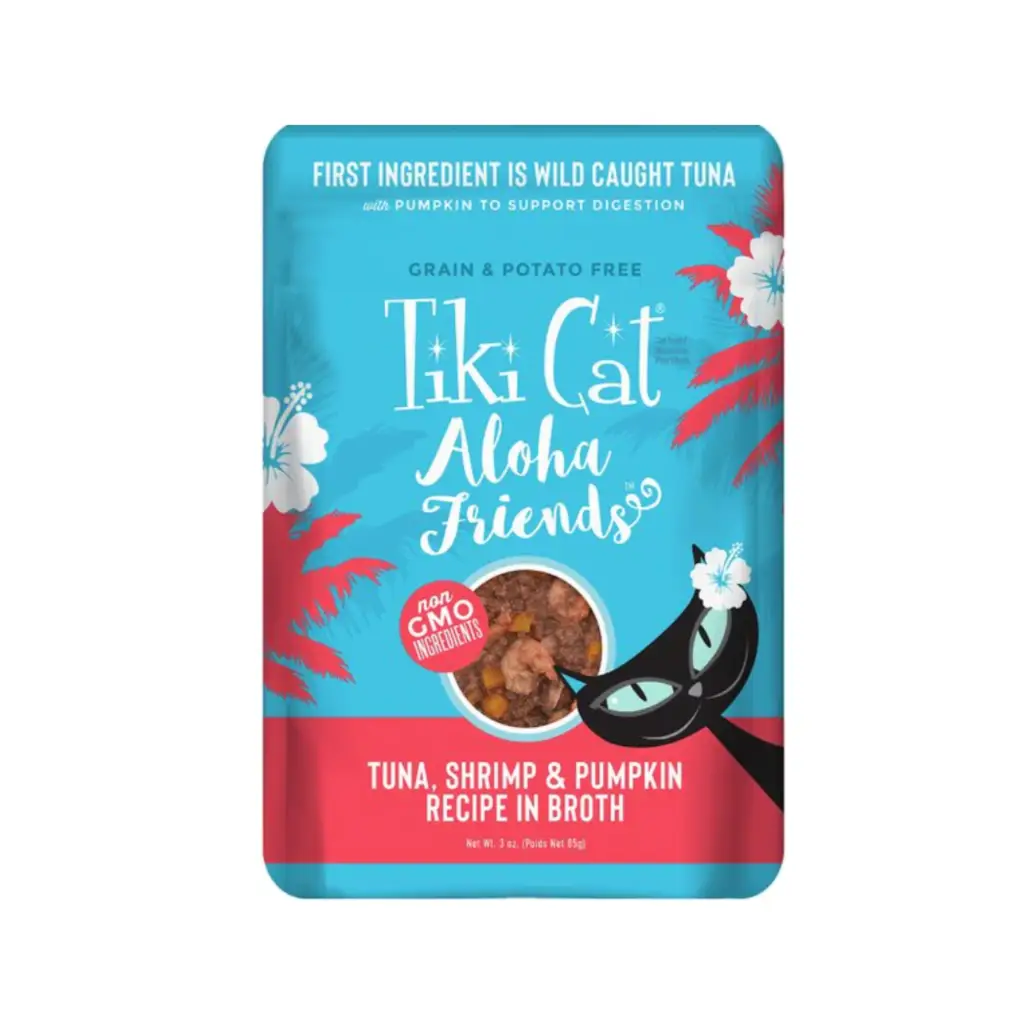 Tiki Cat Aloha Friends Tuna with Shrimp & Pumpkin Grain-Free Wet Cat Food 3-oz pouch